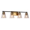 LNC Alumbrar Polished Gold  with Clear Glass  Cone Bathroom Vanity Lights, 3/4 Light, 22in/29in - 4 of 4