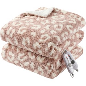 Electric Blanket Heated Throw,Heated Blanket Soft with 4 Heating Levels&4 Hours Auto Off - 1 of 4