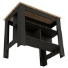 INFURNIC Kitchen Carts and Islands Kitchen Island with Open Storage Shelves and Spacious Prep Surface, Black, 27.5"*40.5"*35.4" - 3 of 4