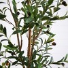 Nearly Natural 7-ft Artificial Olive Tree with Natural Trunk and Handmade Jute Basket - 3 of 4