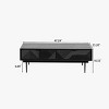 POVISON Modern Coffee Table, Minimalist Embossed Semi-open Coffee Table with Storage, Black, 47.24¡± - 4 of 4