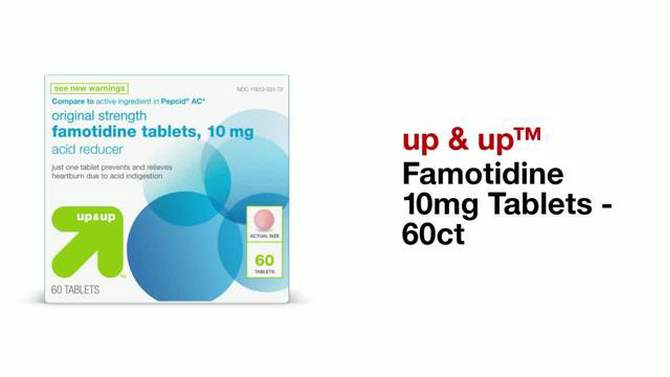 Famotidine 10mg Tablets - 60ct - up &#38; up&#8482;, 2 of 7, play video