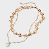 Monstera Pearl Multi-Strand Necklace - A New Day™ Gold - 3 of 4