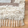 Nuloom Rebekah Geometric 5x8 Wool Shag Indoor Area Rug for Living Room Bedroom Dining Room Nursery Kitchen, Blue/Ivory - 3 of 4