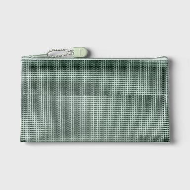 Single Zip Water Proof Pencil Pouch Olive Green - up&up™