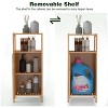 Kinsuite Bamboo Bathroom Floor Cabinet - Bamboo Bathroom Cabinet with Single Door - 3 of 4
