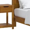 Galano Queen Payne Luxe Bed with Headboard & Elira 2-Drawer Nightstands, Set of 2 – Amber Walnut - 2 of 4