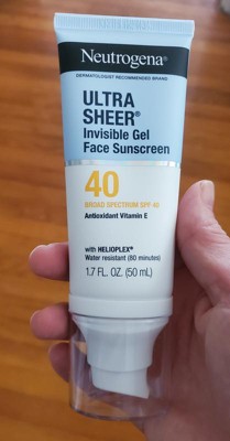 Neutrogena Ultra Sheer Invisible Gel Facial Sunscreen - Water Resistant ...