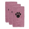 Bone Dry Embroidered Microfiber Pet Towel, Set 3 Piece, Rose, Small - 3 of 4