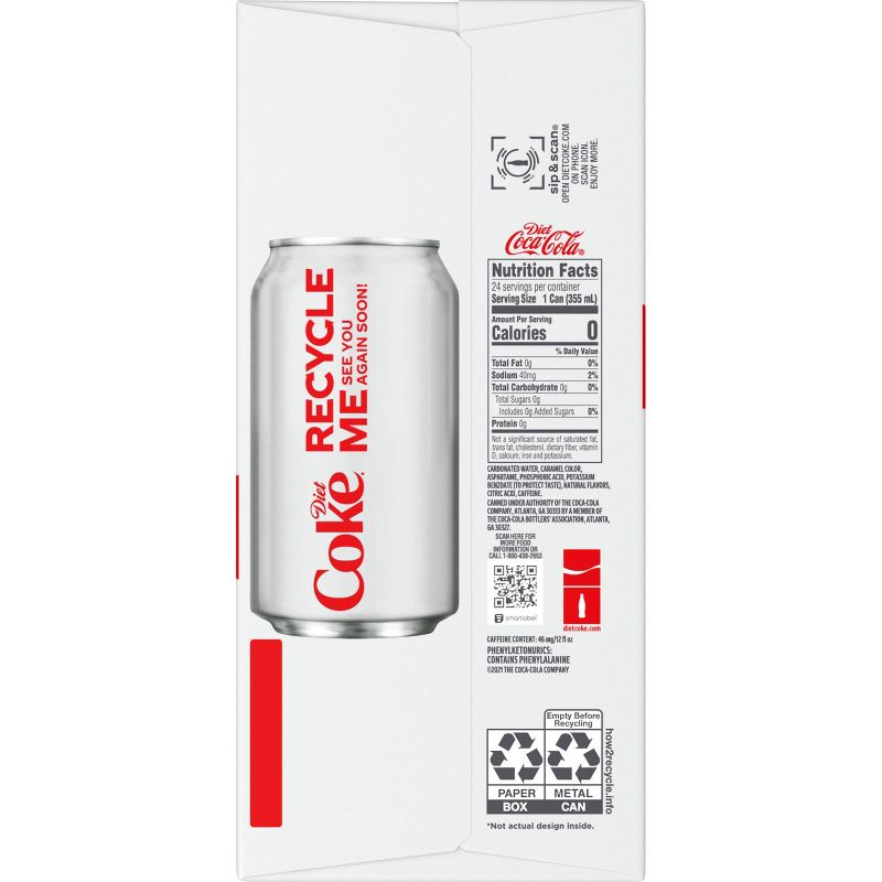 Diet Coke - 24pk/12 fl oz Cans, 5 of 7