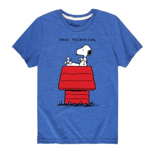 Boys' - Peanuts - Dear Valentine Snoopy Short Sleeve Graphic T-Shirt - 1 of 4