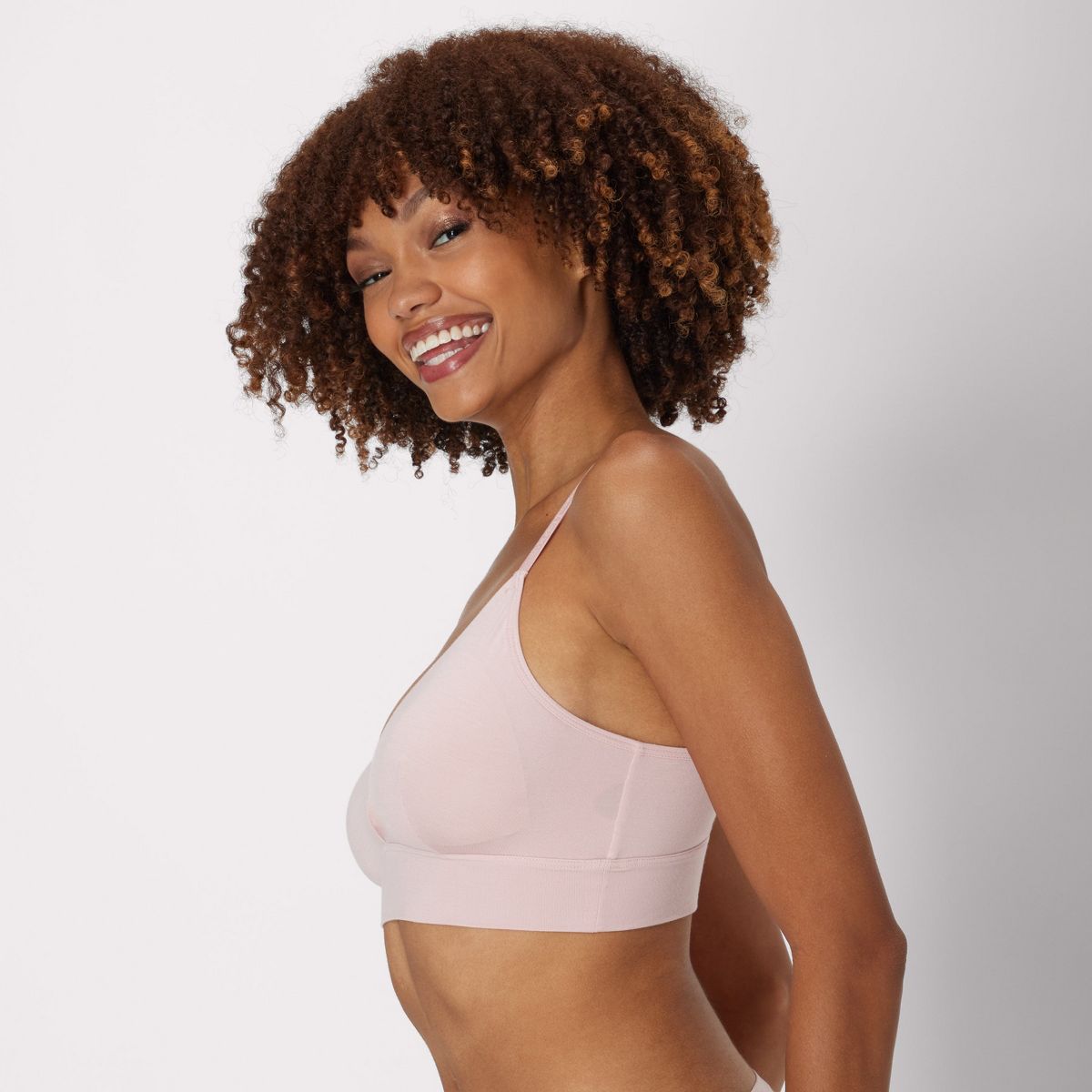 Hanes Originals Women's SuperSoft Longline Triangle Bralette - thumbnail 2