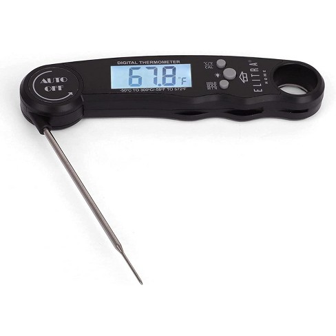 Elitra Home Waterproof Instant Digital Meat Thermometer Super Fast Precise  For Cooking Folding Probe With Backlight : Target