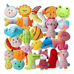 Itopfox 27 Pack Puppy Squeaky Toy, Different Designs Squeakers Pet Toys, Cute Bulk Plush Dog Toys for Small Dogs - 1 of 4