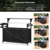 YOOCOZZ Outdoor Rolling Grill Cart, Solid Wood+Stainless Steel Top, Raised Shelf+Internal Rack+Adjustable Shelf+Spice Rack, Black - 3 of 4