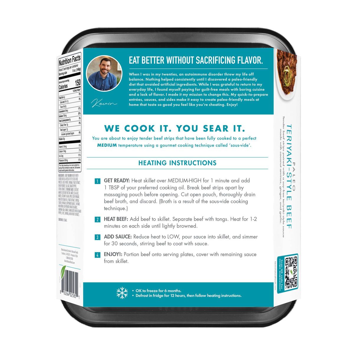 Kevin's Gluten Free Teriyaki-Style Beef - 16oz: Certified Gluten-Free, High Protein - thumbnail 2