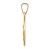 Black Bow Jewelry 14k Yellow Gold Hollow St. Anne Medal Pendant - 2 of 4