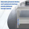 36"x24" Stainless Steel Prep Table, Stainless Steel Workbench, 662 lbs Load Capacity, 3-Stage Adjustable Shelf, with Hook, Arc Corner Edge - 3 of 4