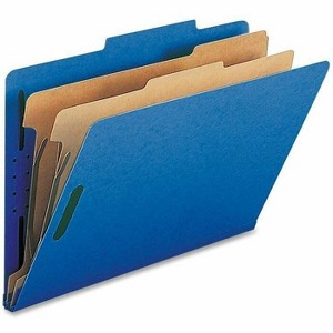 Nature Saver Legal Recycled Classification Folder - Dark Blue - Case of 10 - 1 of 2