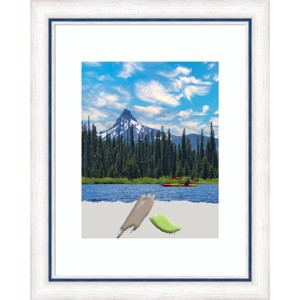 11"x14" Matted to 8"x10" Opening Size Morgan Wood Picture Frame Art White/Blue - Amanti Art - 1 of 4