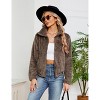 Women's Fleece Jackets Zip-up Jackets Coat Long Sleeve Jacket with Pockets - 3 of 4