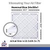 Filter King 24x30x1 Air Filter | 4-PACK | Carbon MERV 8 HVAC Pleated A/C Furnace Filters | MADE IN USA | Actual Size: 23.5 x 29.5 x .75" - 2 of 4