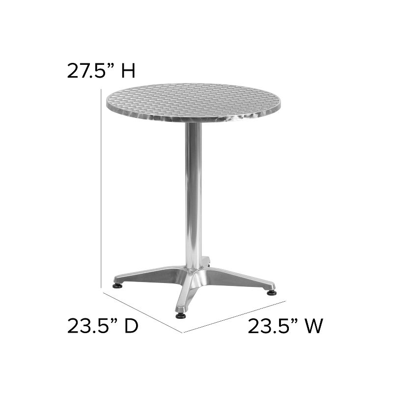 Emma and Oliver 23.5" Round Aluminum Indoor-Outdoor Table, 3 of 4