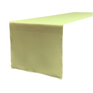 Slickblue 14"x108" Linen-Look Table Runner – Polyester Poplin, Wrinkle-Resistant, Serged Edge Finish, 41 Color Options - 1 of 3