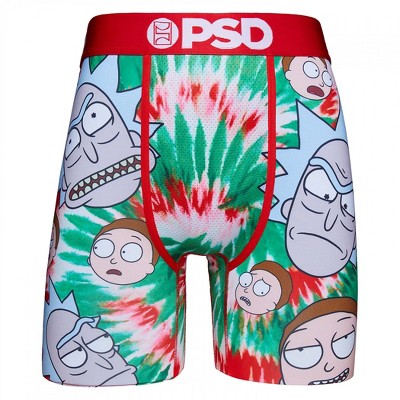 Mens Rick and Morty Holiday Tie Dye PSD Boxer Briefs