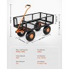 Heavy Duty Steel Garden Wagon Cart Capacity with Removable Sides  Tires for Yard Lawn Farm Warehouse - 3 of 4