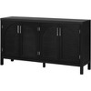 Sideboard Cabinet With Rattan Door Metal Handles Adjustable Shelves 333lbs Load Capacity Multifunctional Storage Cabinet - 3 of 4