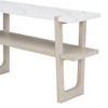 Kumasinova Narrow Console Table with Storage Open Shelf, Entryway Table with Marble-Sticker Top,Sofa Table for Entryway,Living Room&Hallway - 3 of 4