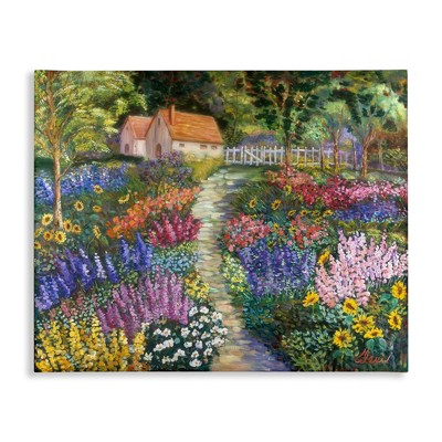 Stupell Industries Floral Cottage Gardens, 40" x 30"