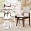 QingMoon Stackable Dining Chairs Set of 2, Linen Fabric Upholstered Kitchen Chairs with Solid Wood Frame for Dining Room, Living Room - 2 of 4