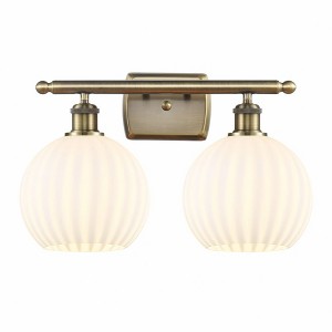 White Venetian - 2 Light Bath Vanity In Modern Style-11 Inches Tall and 18 Inches Wide - 1 of 1
