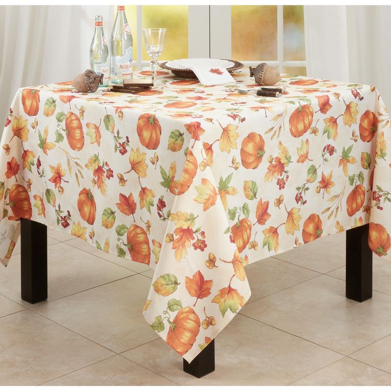 Saro Lifestyle Fall Tablecloth With Pumpkin Design, 4 of 6