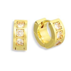 EVRY JEWELS WATERPROOF Gold or Silver Plated Stainless Steel Treasure Earrings - 1 of 3