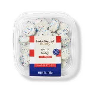 Patriotic White Fudge Cookies Tub - 7oz - Favorite Day™ - 1 of 3