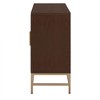 Sapphtopaz Decorative Storage Cabinet Sideboard Buffet Cabinet with Storage Adjustable Shelf Rectangular Metal Handles and Legs for Kitchen - 2 of 4