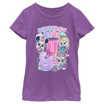 Girl's Doorables Birthday Girl 8 T-Shirt