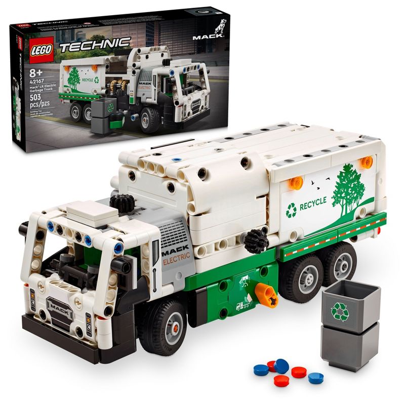 LEGO Technic Mack LR Electric Garbage Truck Toy 42167, 1 of 8
