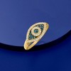 Ross-Simons 0.30 ct. t.w. Blue and White Diamond Evil Eye Ring in 14kt Yellow Gold - 4 of 4