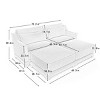 73" Modern Convertible Modular Chenille Sectional Sofa with 2 Ottomans, Oversized 2-Seat Cloud Sofa for Living Room or Bedroom–The Pop Home - 4 of 4