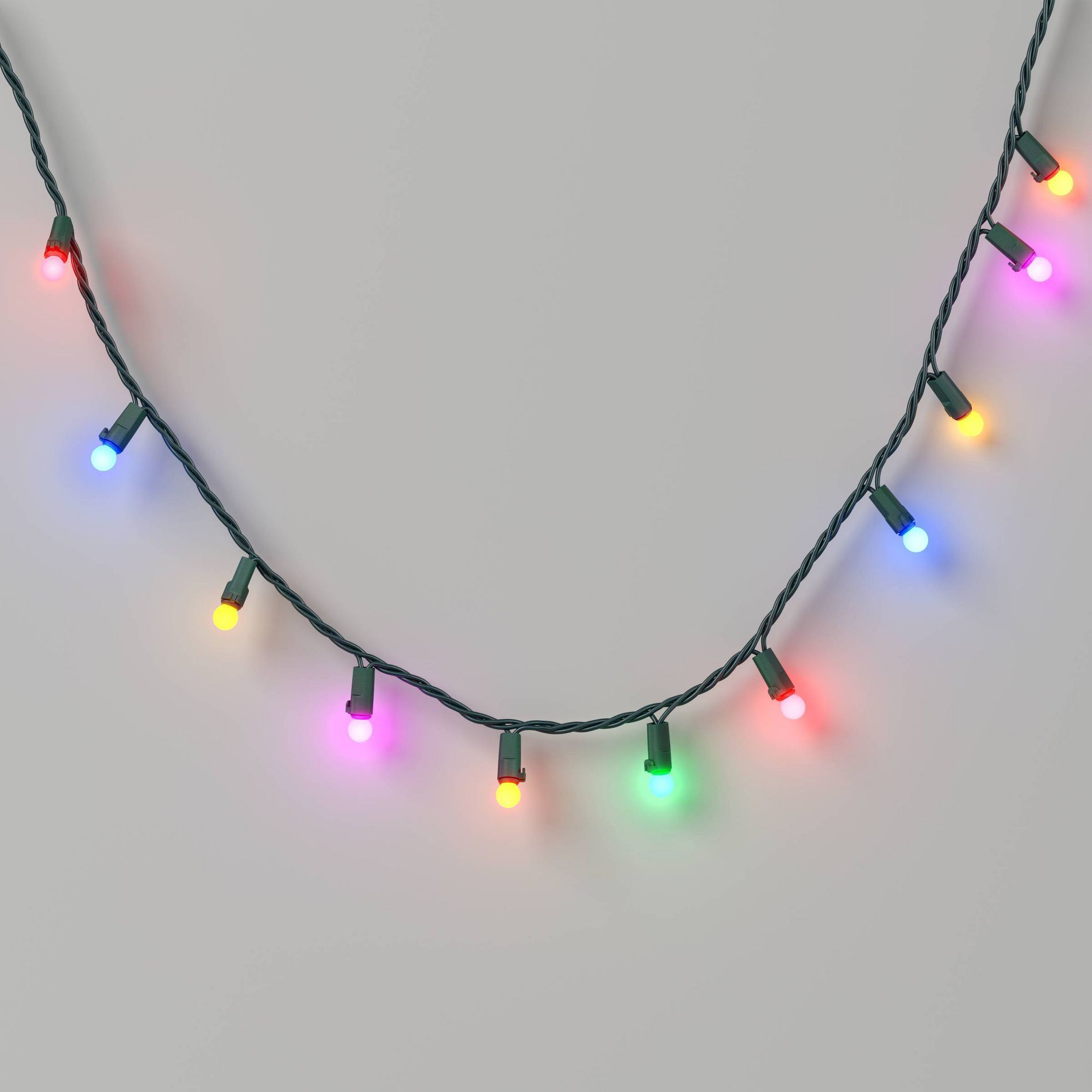 100ct LED Mini Sphere Christmas Orb and Globe String Lights Multi-Colored with Green Wire - Wondershop™