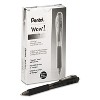 Pentel WOW! Retractable Ballpoint Pen 1mm Black Barrel/Ink Dozen BK440A - image 2 of 2