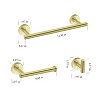 DOMETOUR 3 Piece Bathroom Hardware Set-Robe Hook, Toilet Paper Holder and Towel Bar - 2 of 4
