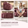 MOONMISS Giant Bean Bag Chair Couch, 57''W Oversized Bean Bag Sofa with Foam Filler, Lazy Loveseat Chair with 2 Pillows for Living Room - 3 of 4