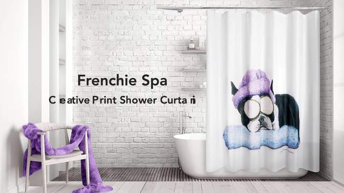 Frenchie Spa Shower Curtain - Allure Home Creations, 2 of 8, play video