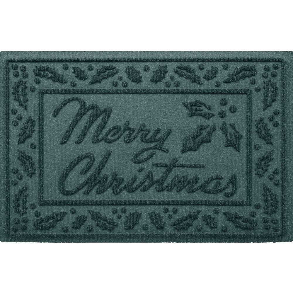 Photos - Doormat WaterHog 1'8"x2'6" 'Merry Christmas' Door Mat Evergreen