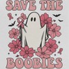 Rerun Island Women Save The Boobies Ghost Short Sleeve Graphic Cotton Retro Vintage Ranger Baby Tee - 2 of 4